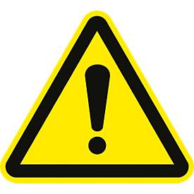 Warnzeichen 'Warnung vor einer Gefahrenstelle', Folie