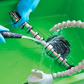 Waschtisch BIO-CIRCLE® SL Compact, 700 W, 380 l/h, bis 100 l, bis 48 °C, bis 100 kg, kreislauffähig + Industriereiniger Liquid, 5 Kanister á 20 l