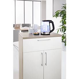 Wasserkocher exquisit WK 3501 swg, 2200 W, 2 l, mit Innenbeleuchtung, 360° drehbar, Glas
