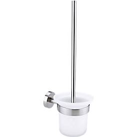 WC-Bürste tesa Moon, Befestigung ohne Bohren, inkl. Klebelösung, ablösbar, Edelstahloptik