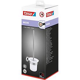 WC-Bürste tesa Moon, Befestigung ohne Bohren, inkl. Klebelösung, ablösbar, Edelstahloptik