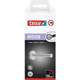 WC-Ersatzrollenhalter tesa Moon, Befestigung ohne Bohren, inkl. Klebelösung, ablösbar, chrom