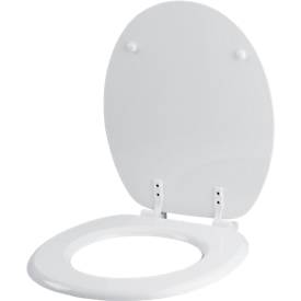 WC-Sitz 'Relax', L 445 x B 375 mm, Scharniere aus Kunststoff, weiß