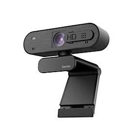 Image of Webcam hama C-600 Pro, HD 1920 x 1080 px, kabelgebunden, USB-A, B 100 x T 65 x H 40 mm, schwarz