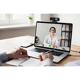 Webcam Kensington W2050, 1080p Full HD, 2 omnidirektionale Mikrofone, schwenk-/neigbar, 2x Zoom, schwarz