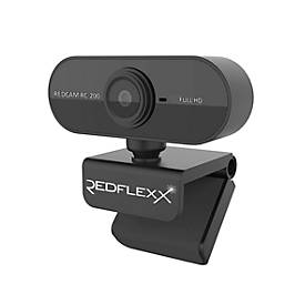 Webcam REDFLEXX REDCAM RC-200, Full HD 1080p, USB 2.0, 360° draaibaar, autofocus, zwart