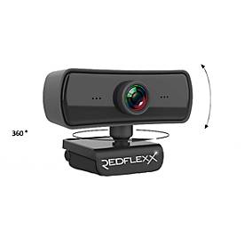Webcam REDFLEXX REDCAM RC-400, WQHD 1440p, USB 2.0, 360°Panoramagelenk, Videokomprimierung, schwarz