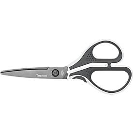 Wedo Edelstahlschere Titan Cut, Antihaft-Beschichtung, ergonomische Griffe, 17,5 cm