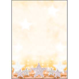 Weihnachts-Motiv-Papier Glitter Stars, DIN A4, 100 Blatt