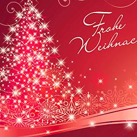 Weihnachtskarten Christmas Swing, Glanzkarton, inklusive Umschlag, 25 Stück