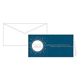 Weihnachtskarten Korsch Logo, 210 x 105 mm, Fensterstanzung, Einlagen & Umschläge, d.blau, 10 Stück