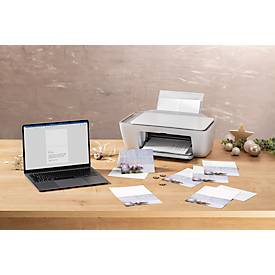 Weihnachtskarten Sigel Charmful Christmas, A6, Weihnachtskugel-Motiv, für Drucker/Kopierer geeignet, Umschläge, FSC®-Papier, grün-lila, 25 Stück