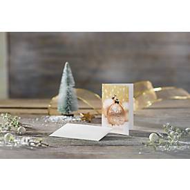 Weihnachtsmotiv-Karte 'Christmas joy', A6 (A5), 250g/m², 25 Stück, Weißkarton, Inkjet- & Laserdrucker