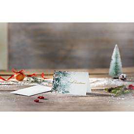 Weihnachtsmotiv-Karte 'Eucalyptus magic', A6 (A5), 250g/m², 25 Stück, Weißkarton, Inkjet- & Laserdrucker
