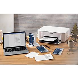 Weihnachtsmotiv-Karte 'Pop-up winter landscape', DIN lang (2/3 A4), 250g/m², 25 Stück, Weißkarton, Inkjet- & Laserdrucker