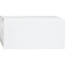 Weiße Wellpapp-Faltkartons, 1-wellig, 300 x 215 x 140 mm