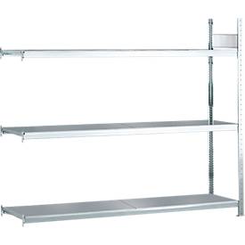 Weitspannregal Anbauregal WS2000 - H2000 x B1500 x T800 mm, 3 Ebenen, Stahl