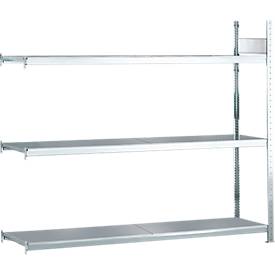 Weitspannregal Anbauregal WS2000 - H2000 x B2000 x T600 mm, 3 Ebenen, Stahl