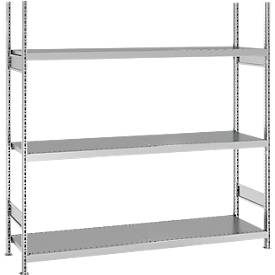 Weitspannregal WR 3000, Grundfeld, Tiefe wahlweise 400 bis 800 mm, Höhe 2278 mm