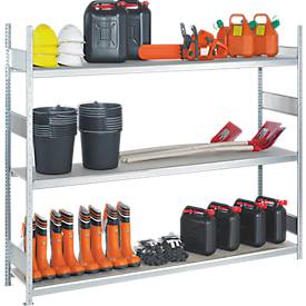 Weitspannregal WS 2000, 3 Ebenen, 2000 x 1500 x 600 mm