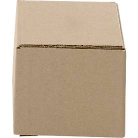Wellpapp-Faltkartons, 1-wellig, 125 x 100 x 80 mm, braun