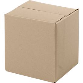Wellpapp-Faltkartons, 1-wellig, 150 x 150 x 150 mm, braun