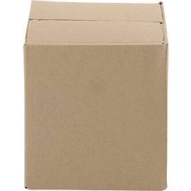 Wellpapp-Faltkartons, 1-wellig, 150 x 150 x 150 mm, braun