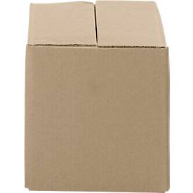 Wellpapp-Faltkartons, 1-wellig, 150 x 150 x 150 mm, braun