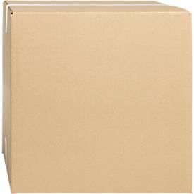 Image of Wellpapp-Faltkartons, 1-wellig, 150 x 150 x 150 mm, braun