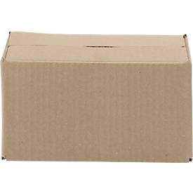 Wellpapp-Faltkartons, 1-wellig, 200 x 100 x 100 mm, braun