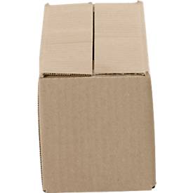 Wellpapp-Faltkartons, 1-wellig, 200 x 100 x 100 mm, braun