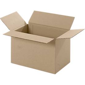 Wellpapp-Faltkartons, 1-wellig, 215 x 155 x 135 mm, braun