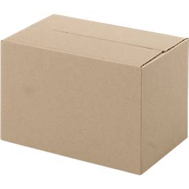 Wellpapp-Faltkartons, 1-wellig, 215 x 155 x 135 mm, braun