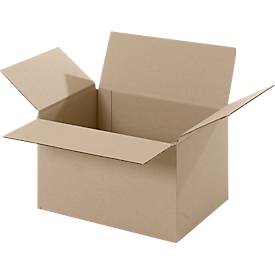 Wellpapp-Faltkartons, 1-wellig, 250 x 200 x 150 mm