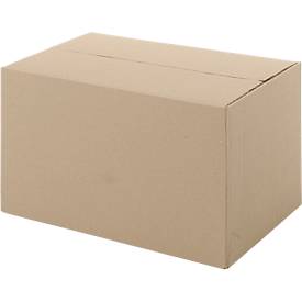 Wellpapp-Faltkartons, 1-wellig, 350 x 250 x 200 mm, braun