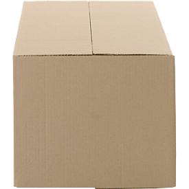 Wellpapp-Faltkartons, 1-wellig, 350 x 250 x 200 mm, braun