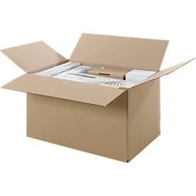 Wellpapp-Faltkartons, 1-wellig, 430 x 300 x 250 mm