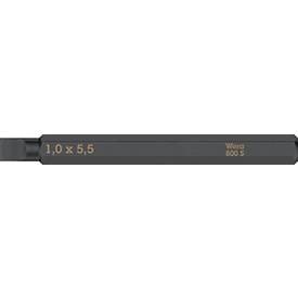 WERA Bit 800 S, f√ºr Schlitzschrauben 5,5 mm, L 70 mm, 1/4 Zoll C6,3 Antrieb, extra zähhart, 5 Stück