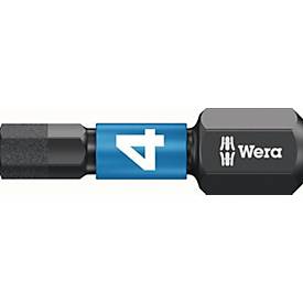 WERA Bit 840/1 IMP DC, 4 mm, L 25 mm, 1/4 Zoll C6,3, diamantbeschichtet, für Impakt-Schrauber, DIN ISO 1173