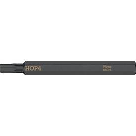 WERA Bit 840 S Hex-Plus, 4,0 x 70 mm, extra zähhart, DIN ISO 1173 C6.3/E6.3, f√ºr Schlagschrauber, 5 Stück