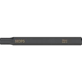WERA Bit 840 S Hex-Plus, 5,0 x 70 mm, extra zähhart, 1/4" Antrieb, DIN ISO 1173 C6.3/E6.3, 5 Stück
