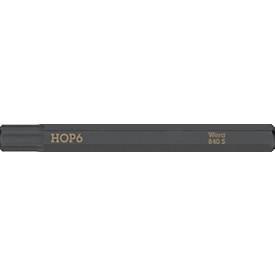 WERA Bit 840 S Hex-Plus, 6,0 x 70 mm, extra zähhart, 1/4 Zoll Antrieb, f√ºr Innensechskant-Schrauben, 5 Stück