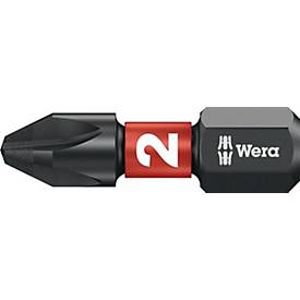 WERA Bit 851/1 IMP DC PH2, L 25 mm, 1/4 Zoll C6,3, diamantbeschichtet, Impaktor, 10 Stück