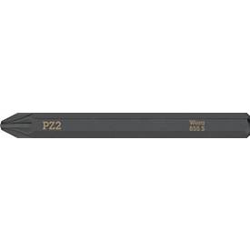WERA Bit 855 S PZ 2, 70 mm Länge, 1/4 Zoll Antrieb, extra zähhart, DIN ISO 1173, 5 Stück