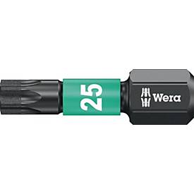 WERA Bit 867/1 IMP DC T25, L 25 mm, 1/4 Zoll C6.3, Impaktor, diamantbeschichtet, 10er Box