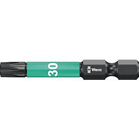 WERA Bit 867/4 IMP DC T30, L 50 mm, 1/4 Zoll E6,3, diamantbeschichtet, Impaktor DC Box mit 5 Bits