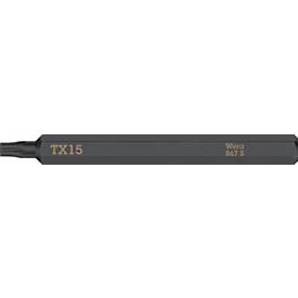 WERA Bit 867 S Sternprofil, Gr√∂√üe 15, Länge 70 mm, 1/4 Zoll Antrieb, extra zähhart, f√ºr Schlagschraubendreher, 5 Stück