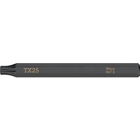 WERA Bit 867 S Sternprofil, Gr√∂√üe 25, Länge 70 mm, 1/4 Zoll Antrieb, extra zähhart, DIN ISO 1173, 5 Stück