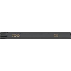 WERA Bit 867 S Sternprofil, T40 x L 70 mm, extra zähhart, 1/4 Zoll Antrieb, DIN ISO 1173, 5 Stück