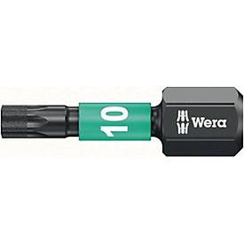 WERA Bit IMPAKTOR DC 5057628001, T10, L 25 mm, 1/4 Zoll C6,3, diamantbeschichtet, für Impakt-Schrauber, 10er Box